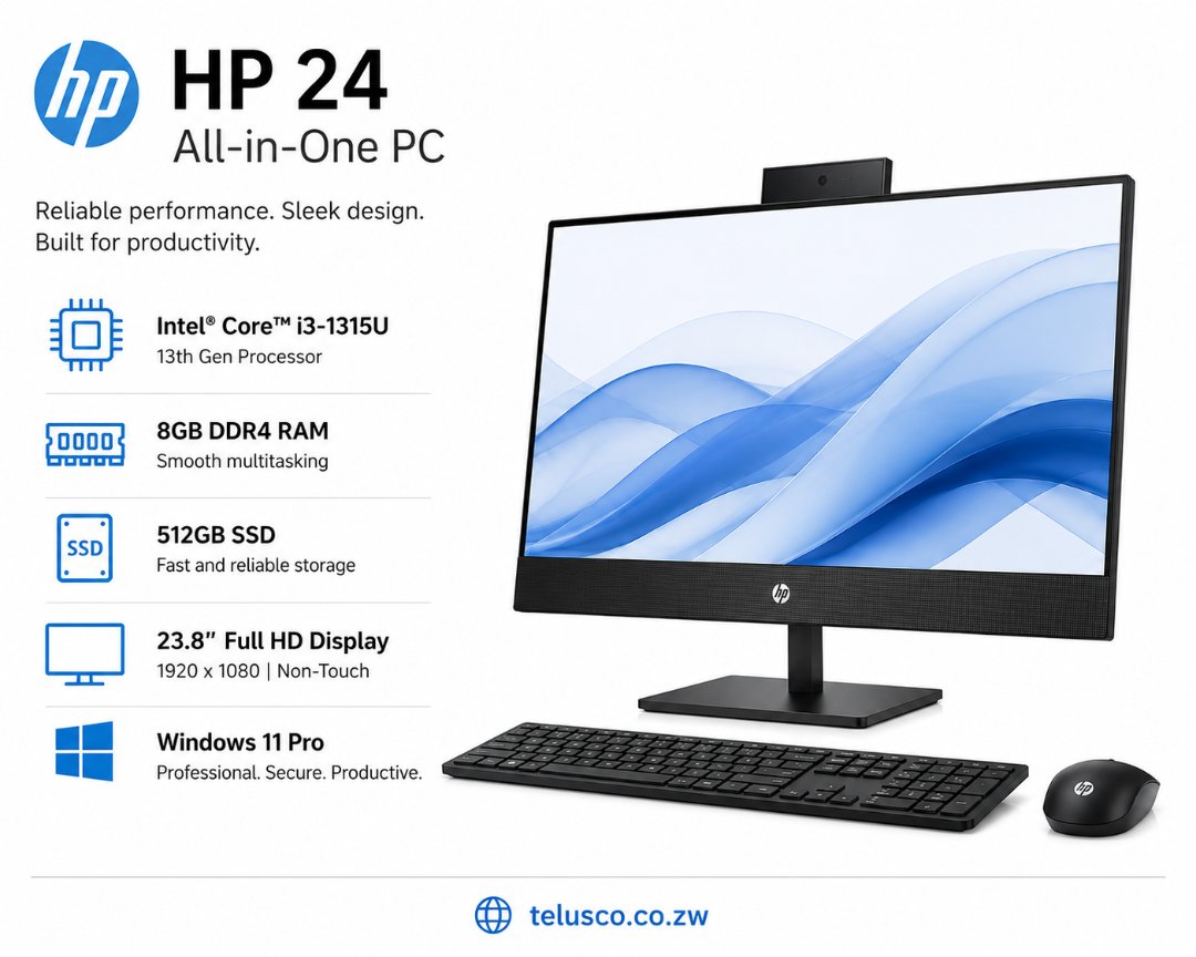 HP 24I3-1315U,8GB,512SSD,NON-TOUCH23.8, W11PRO